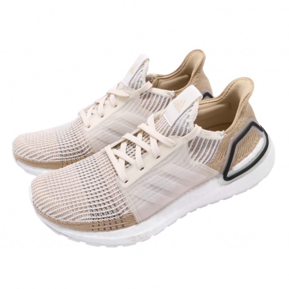 Adidas Ultra Boost Beige and White Sneakers